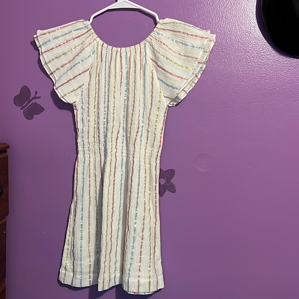 Never worn off shoulder girls Gymboree 7/8 summer dress